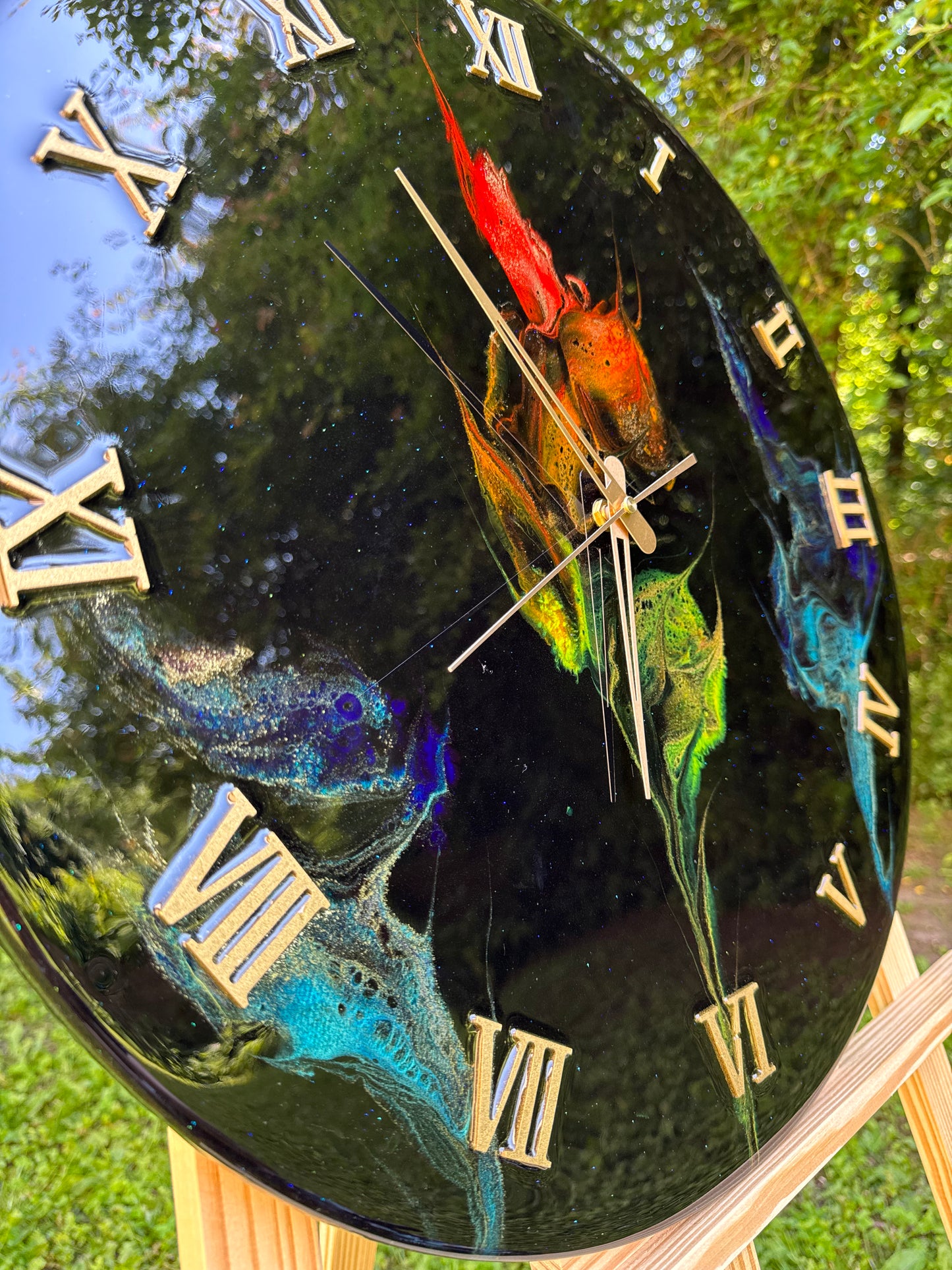 Handcrafted epoxy wall clock by MBpoxy