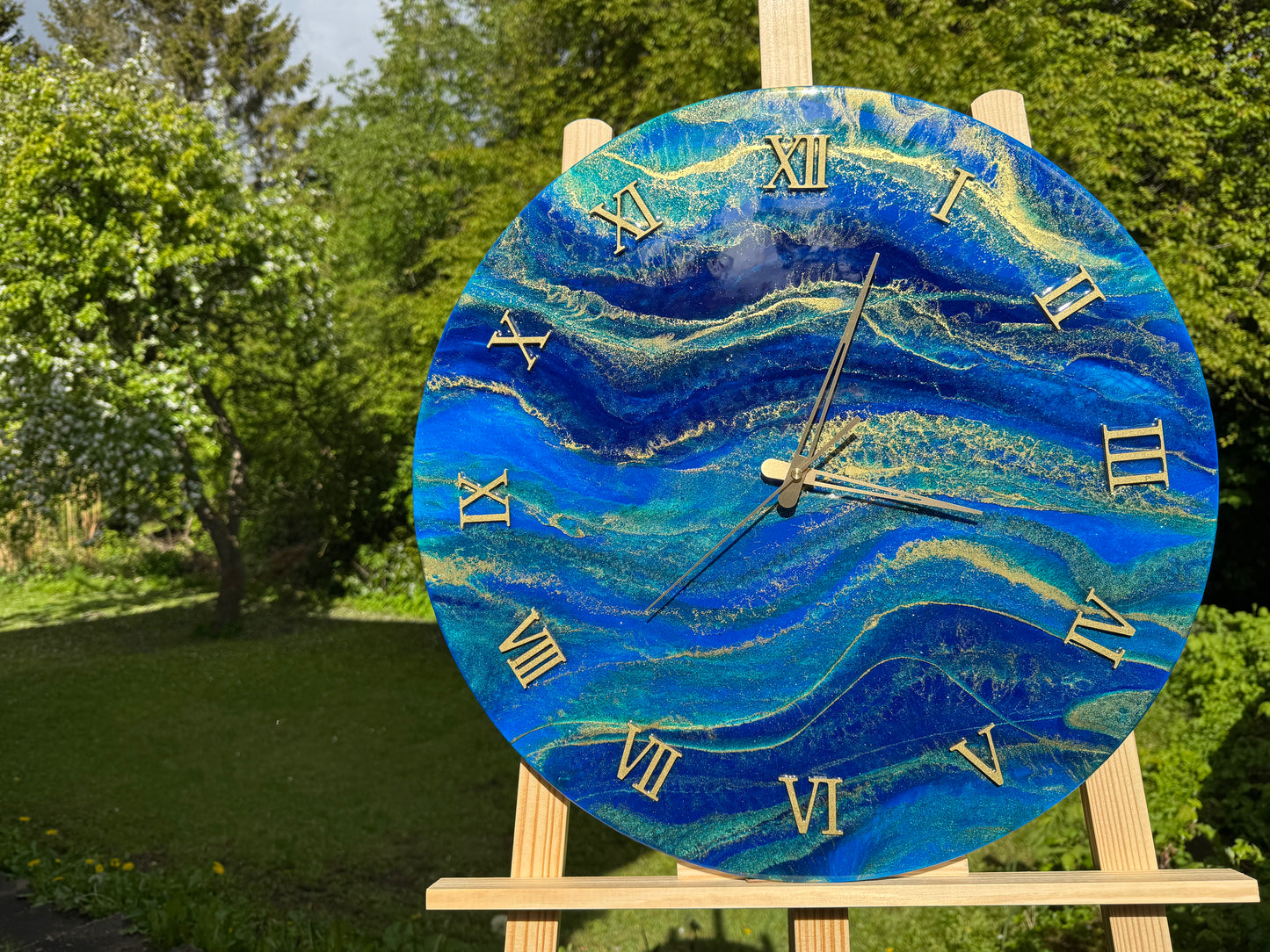 Handcrafted epoxy wall clock by Mbpoxy
