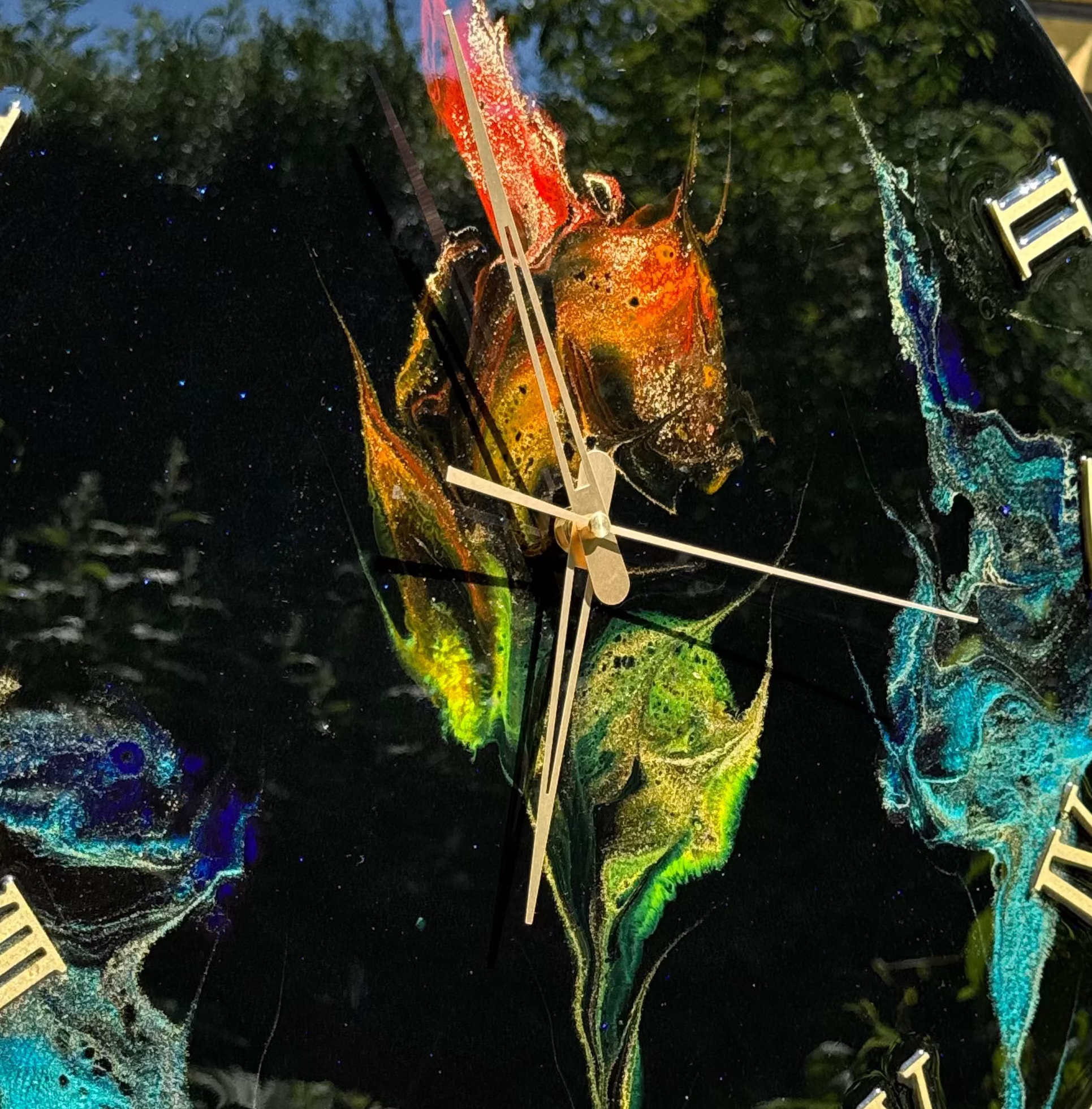 Handcrafted epoxy wall clock by MBpoxy