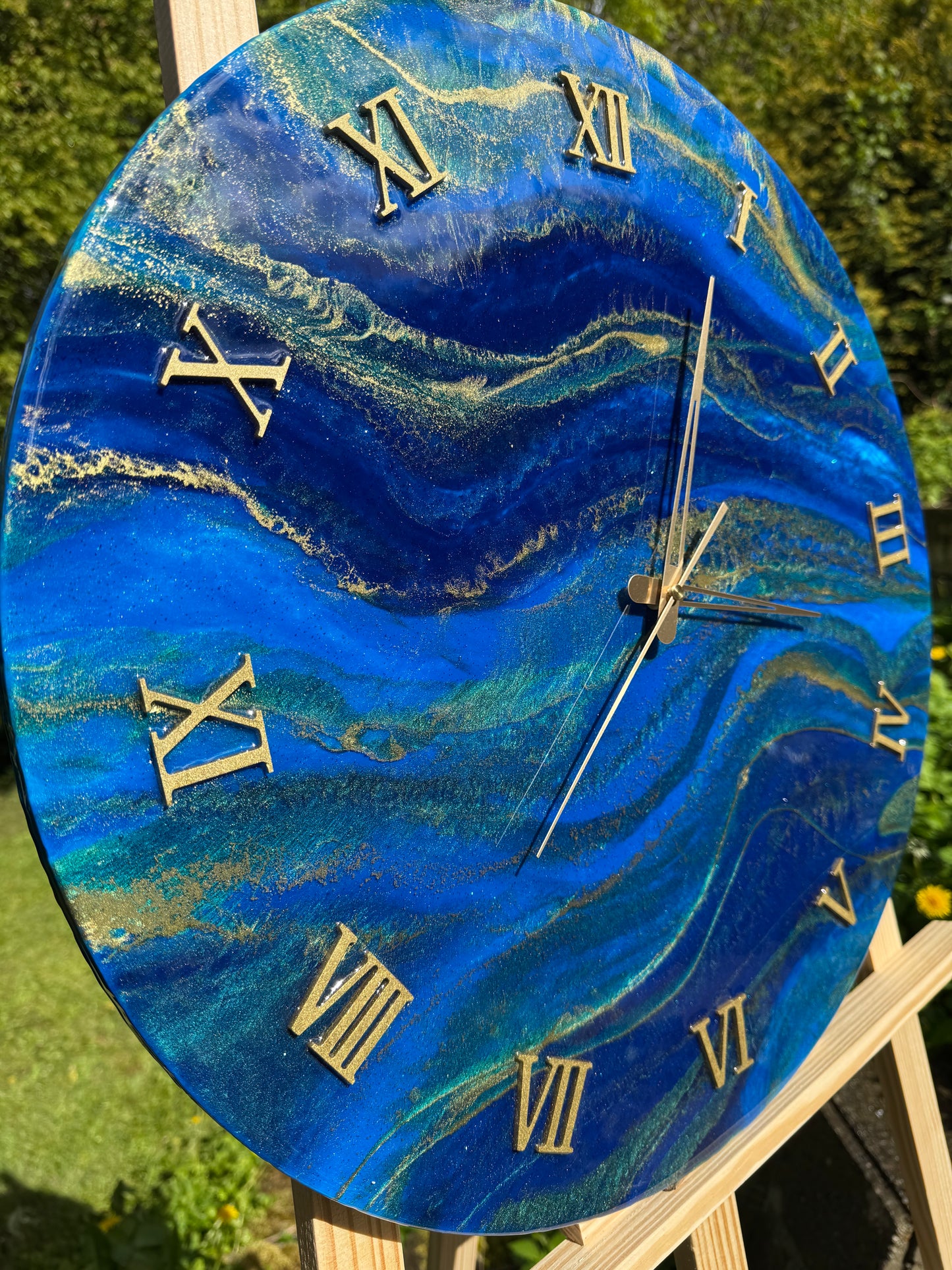 Handcrafted epoxy wall clock by Mbpoxy