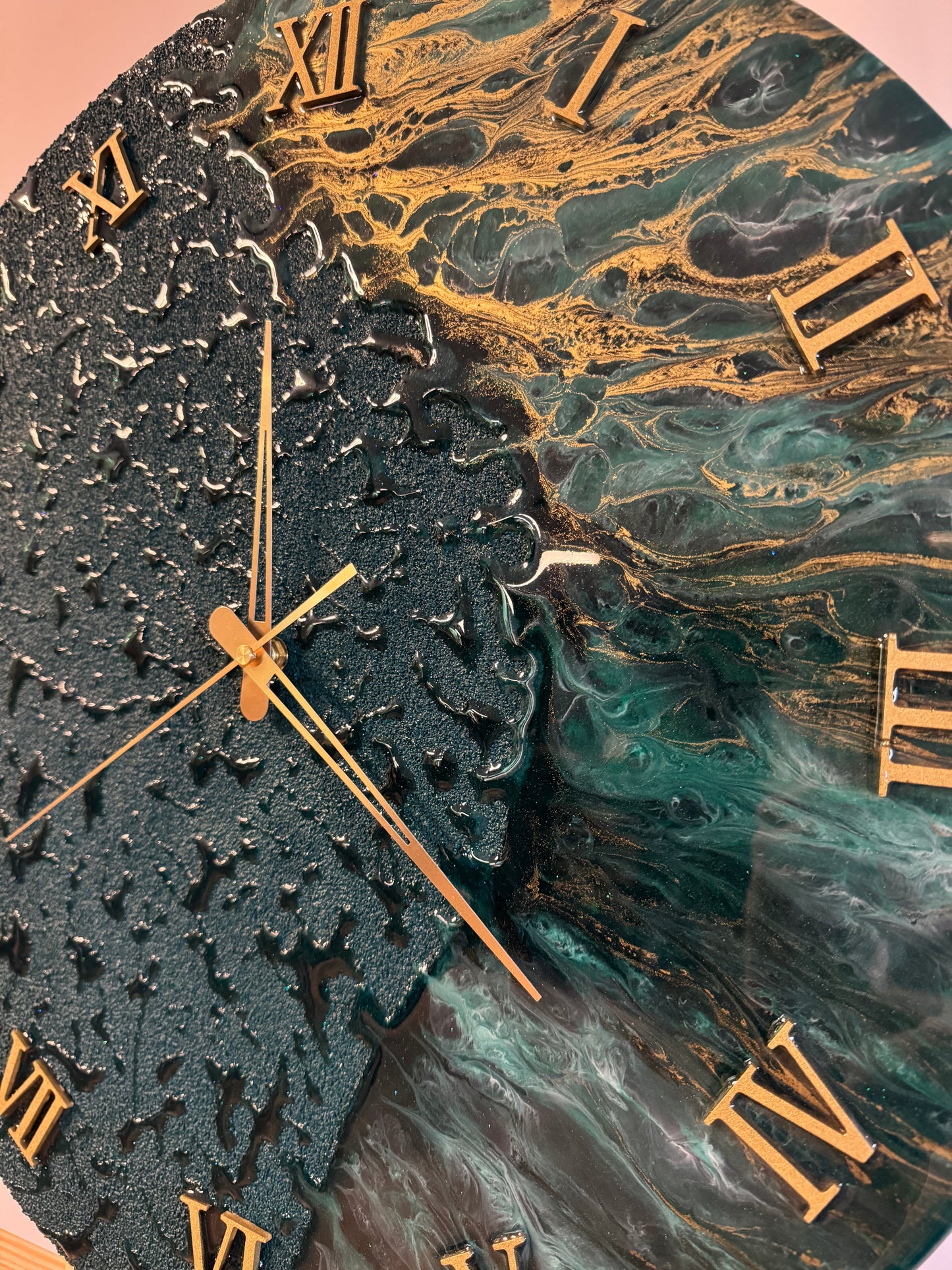 Handcrafted epoxy wall clock by MBpoxy