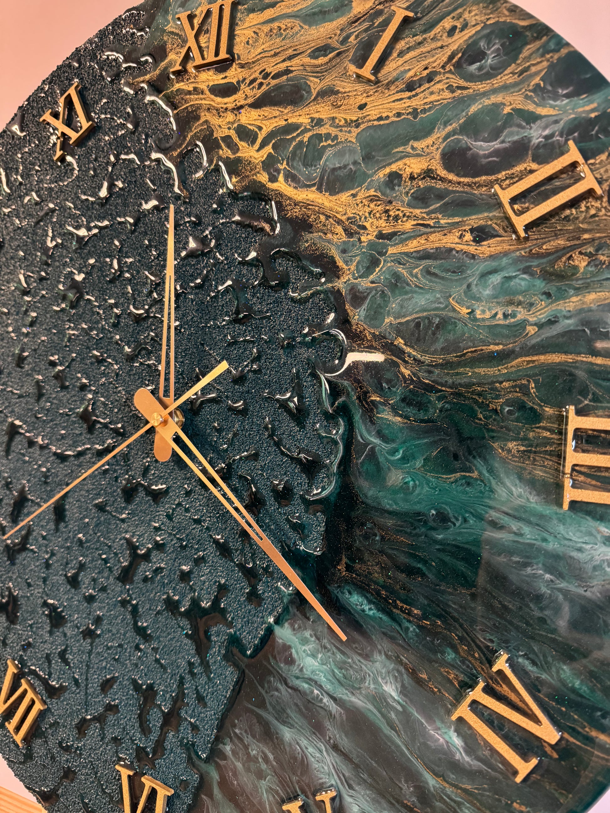 Handcrafted epoxy wall clock by MBpoxy