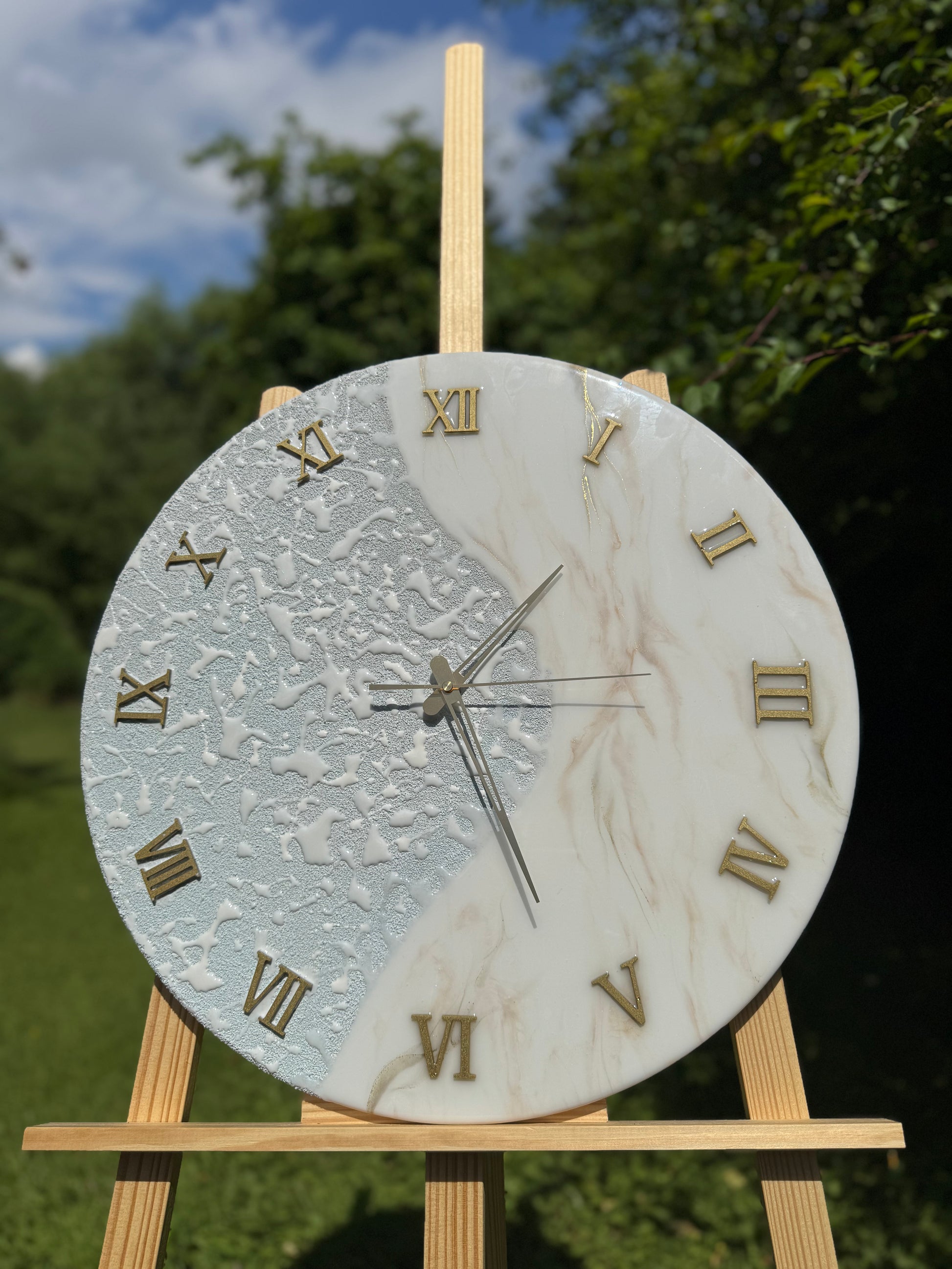 Handcrafted epoxy wall clock by MBpoxy