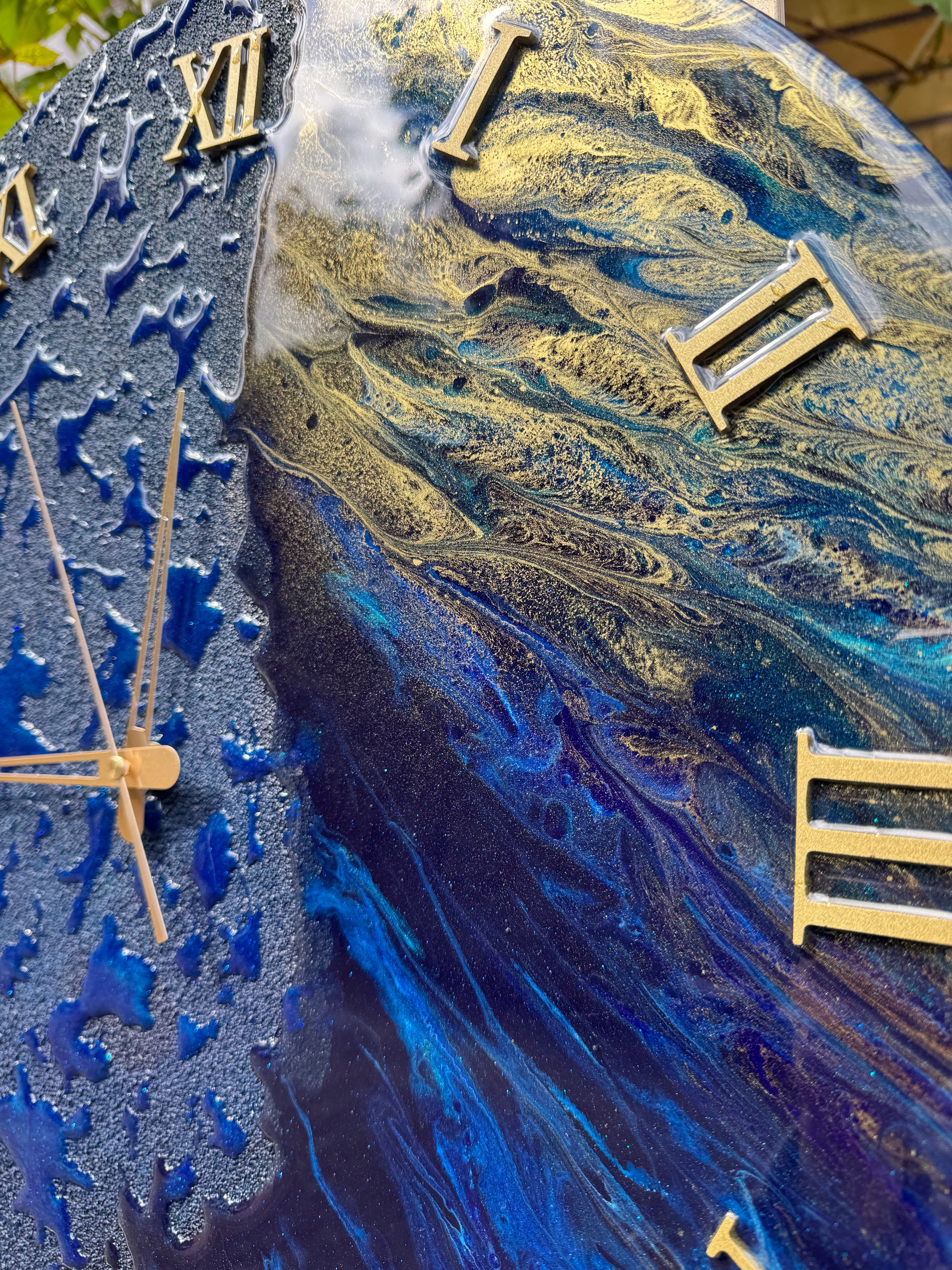 Handcrafted epoxy wall clock by mbpoxy