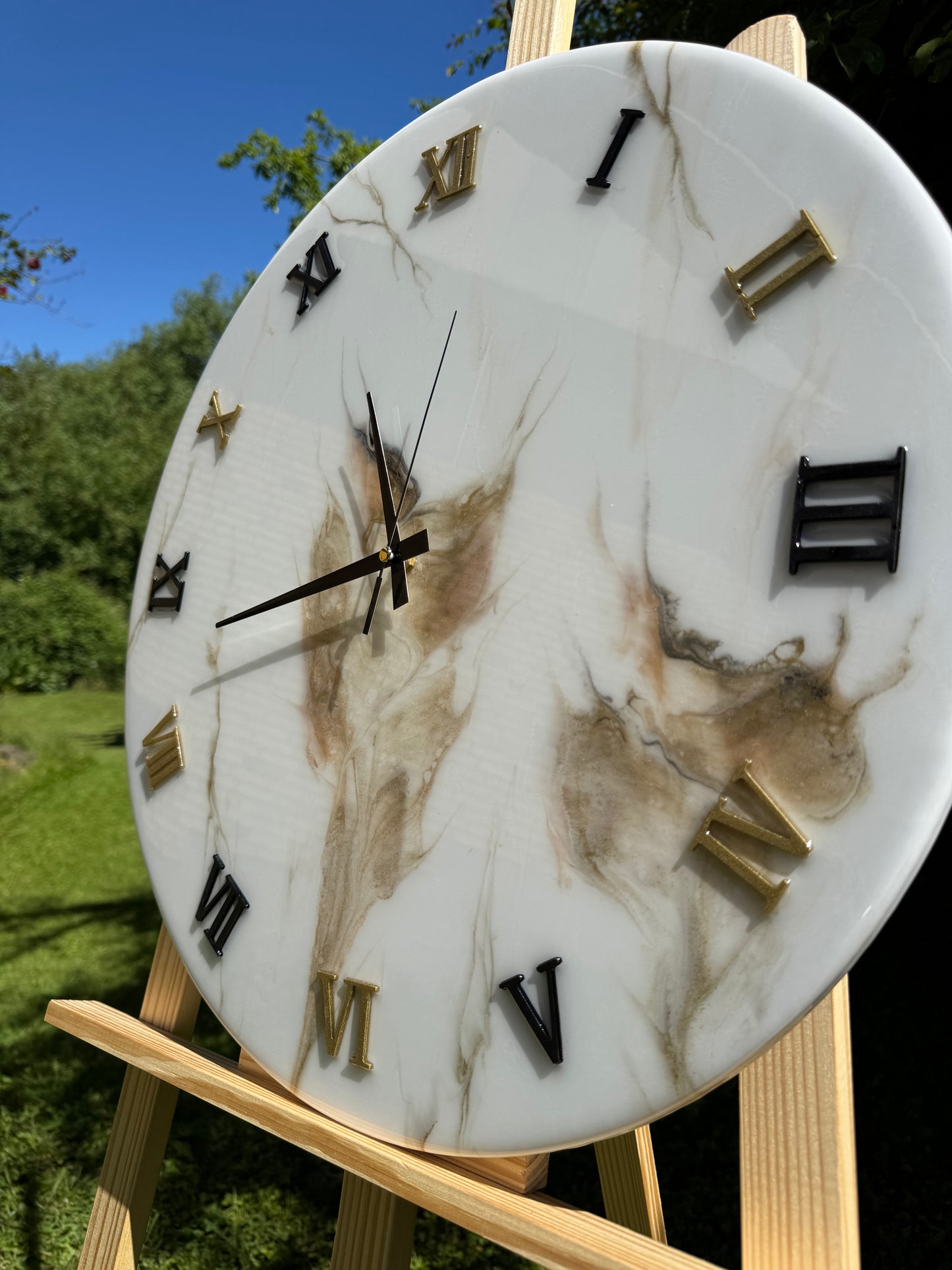 Handcrafted epoxy wall clock by MBpoxy