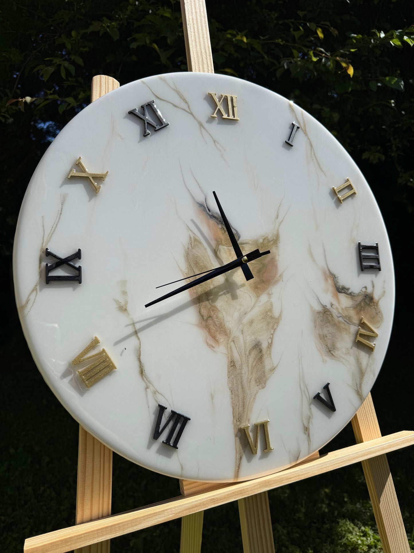 Handcrafted epoxy wall clock by MBpoxy