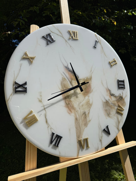 Handcrafted epoxy wall clock by MBpoxy