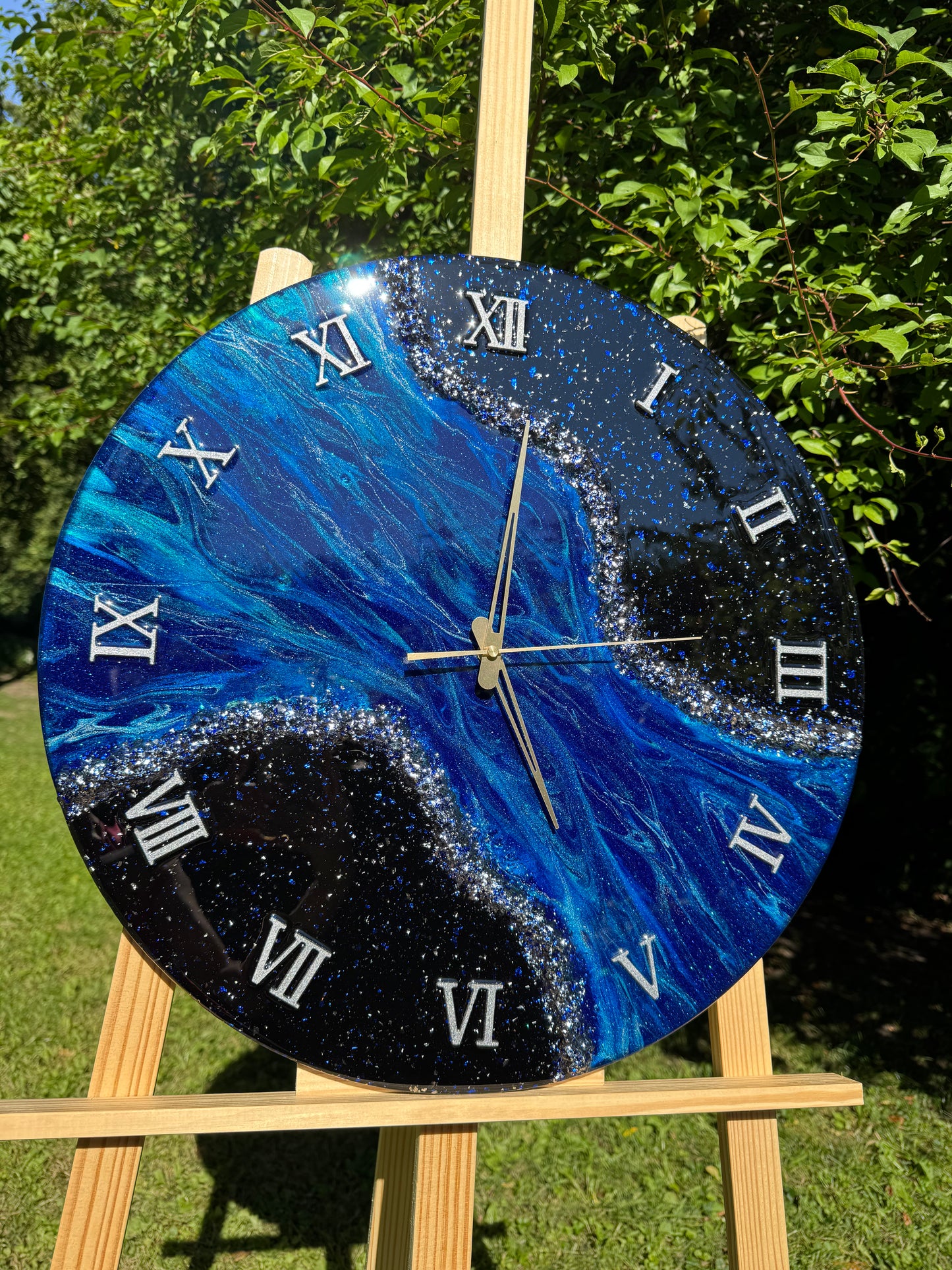 Handcrafted epoxy wall clock by MBpoxy