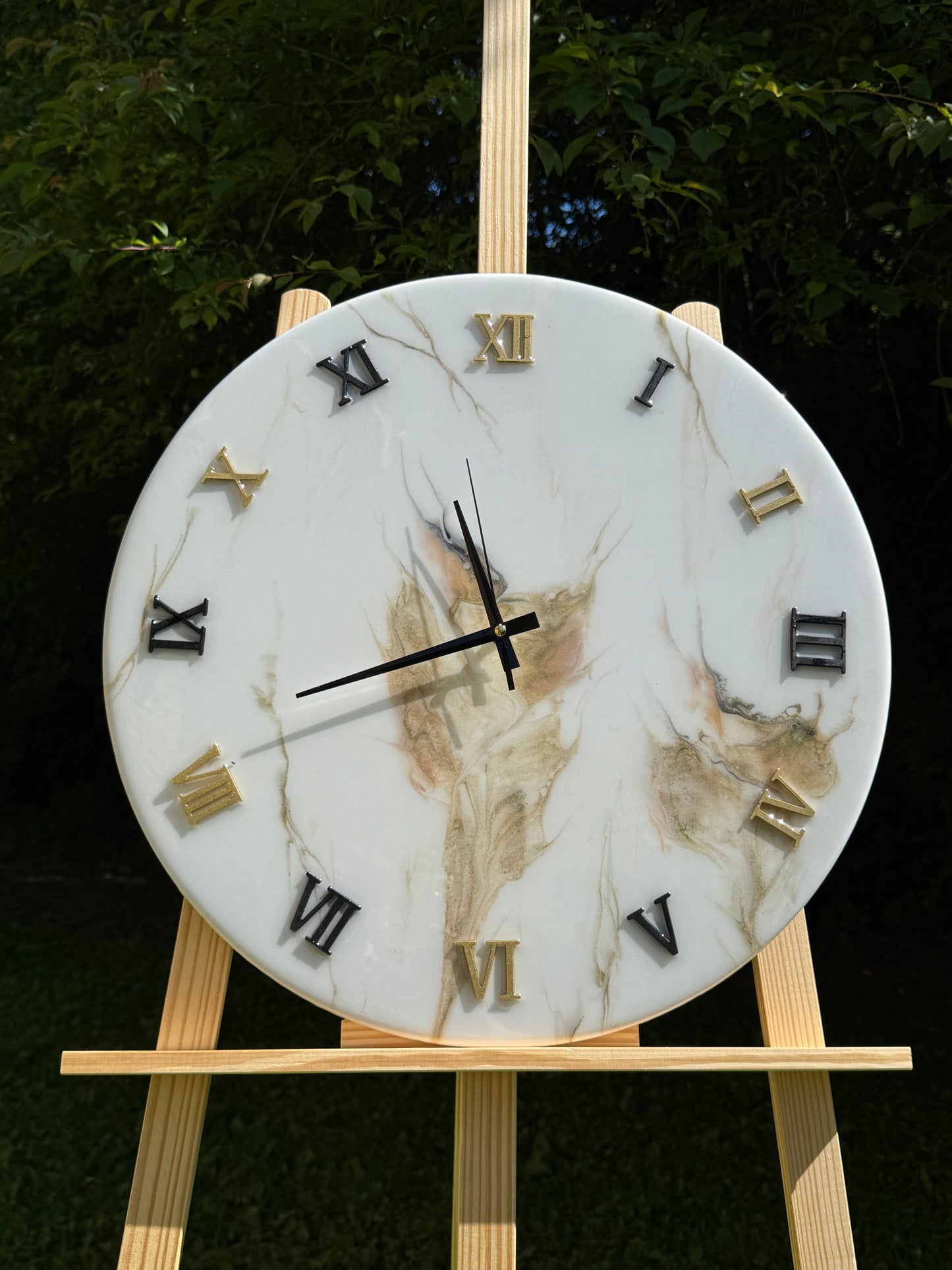 Handcrafted epoxy wall clock by MBpoxy