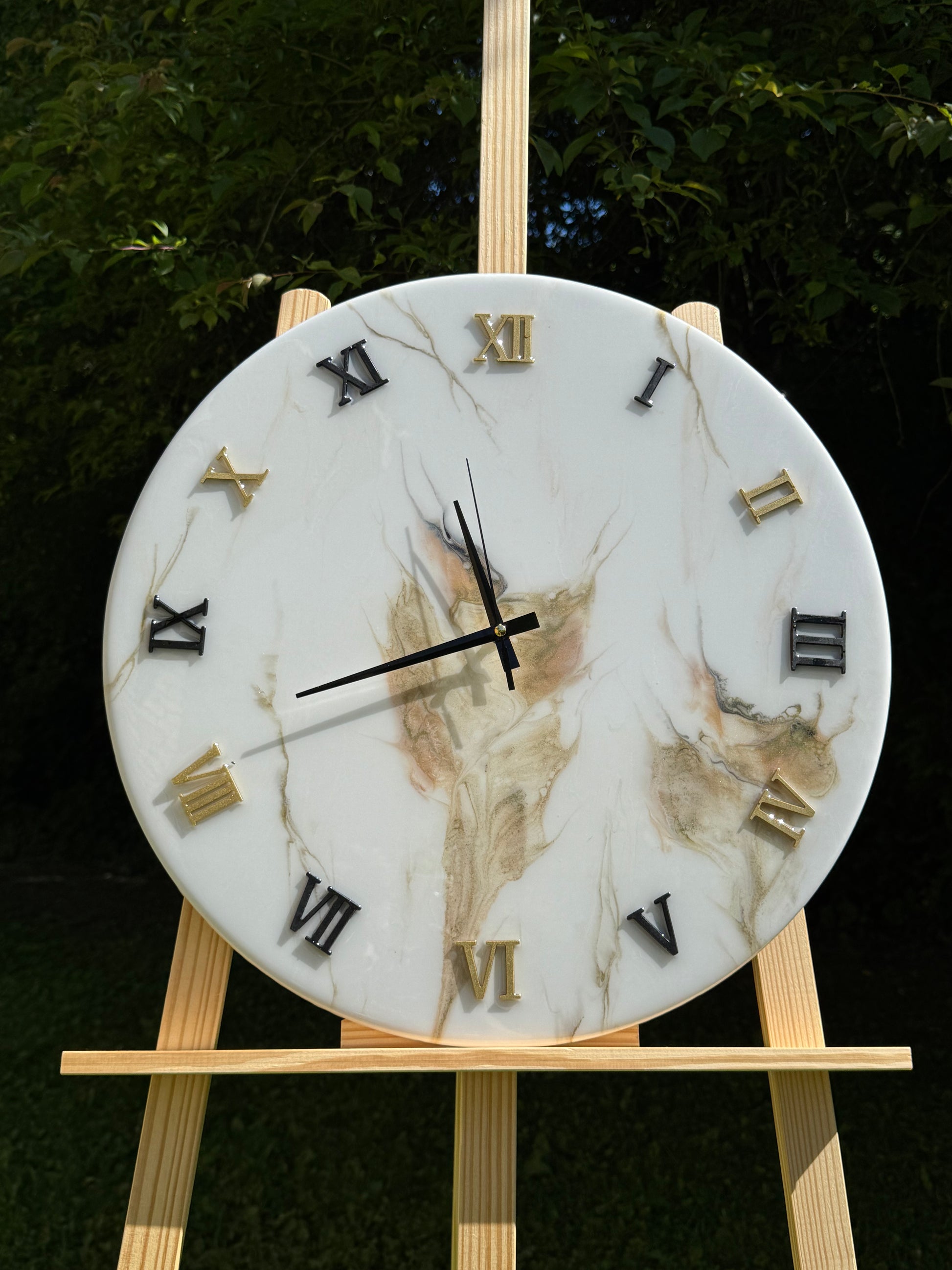 Handcrafted epoxy wall clock by MBpoxy