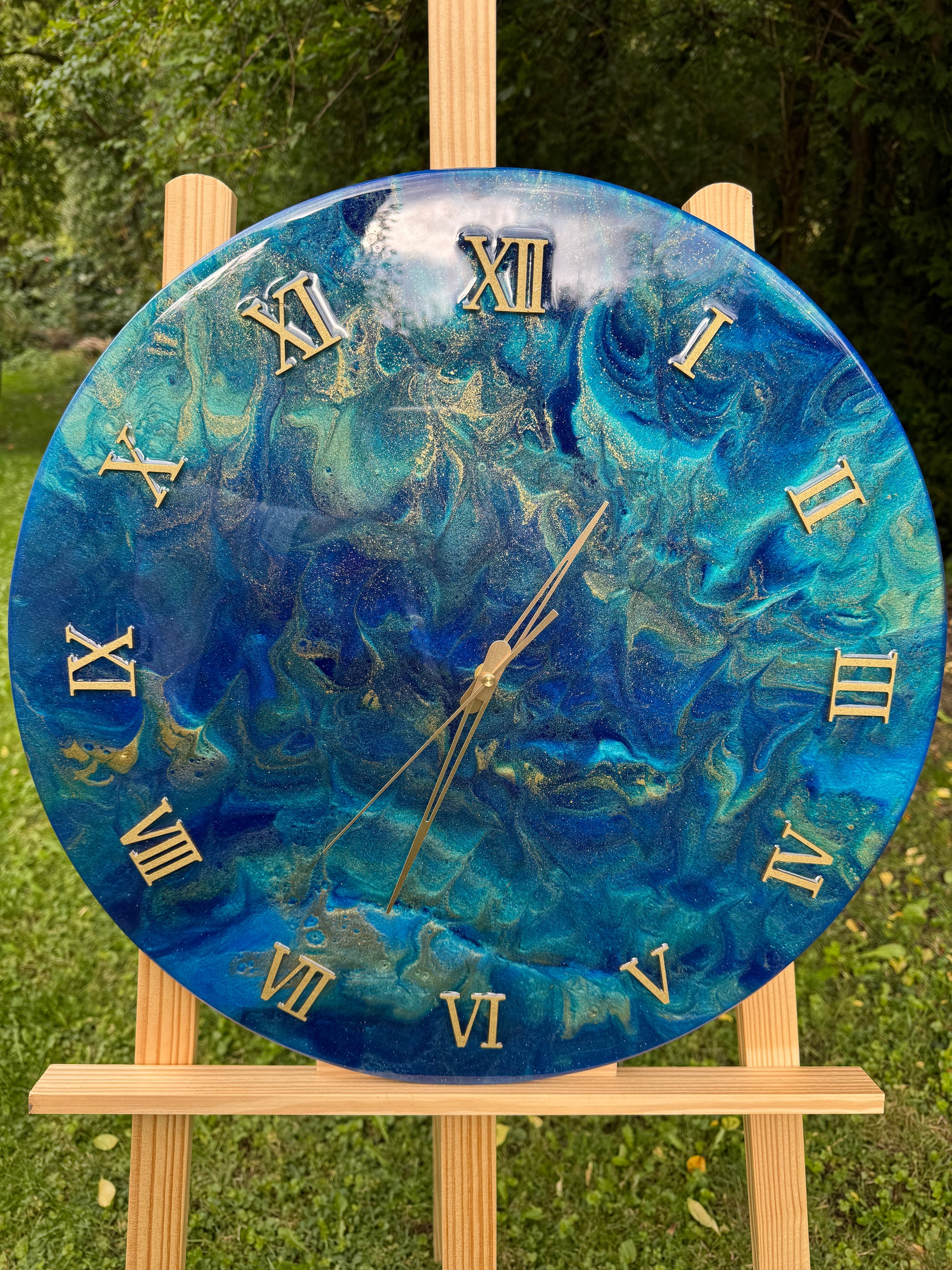 Handcrafted epoxy wall clock by MBpoxy
