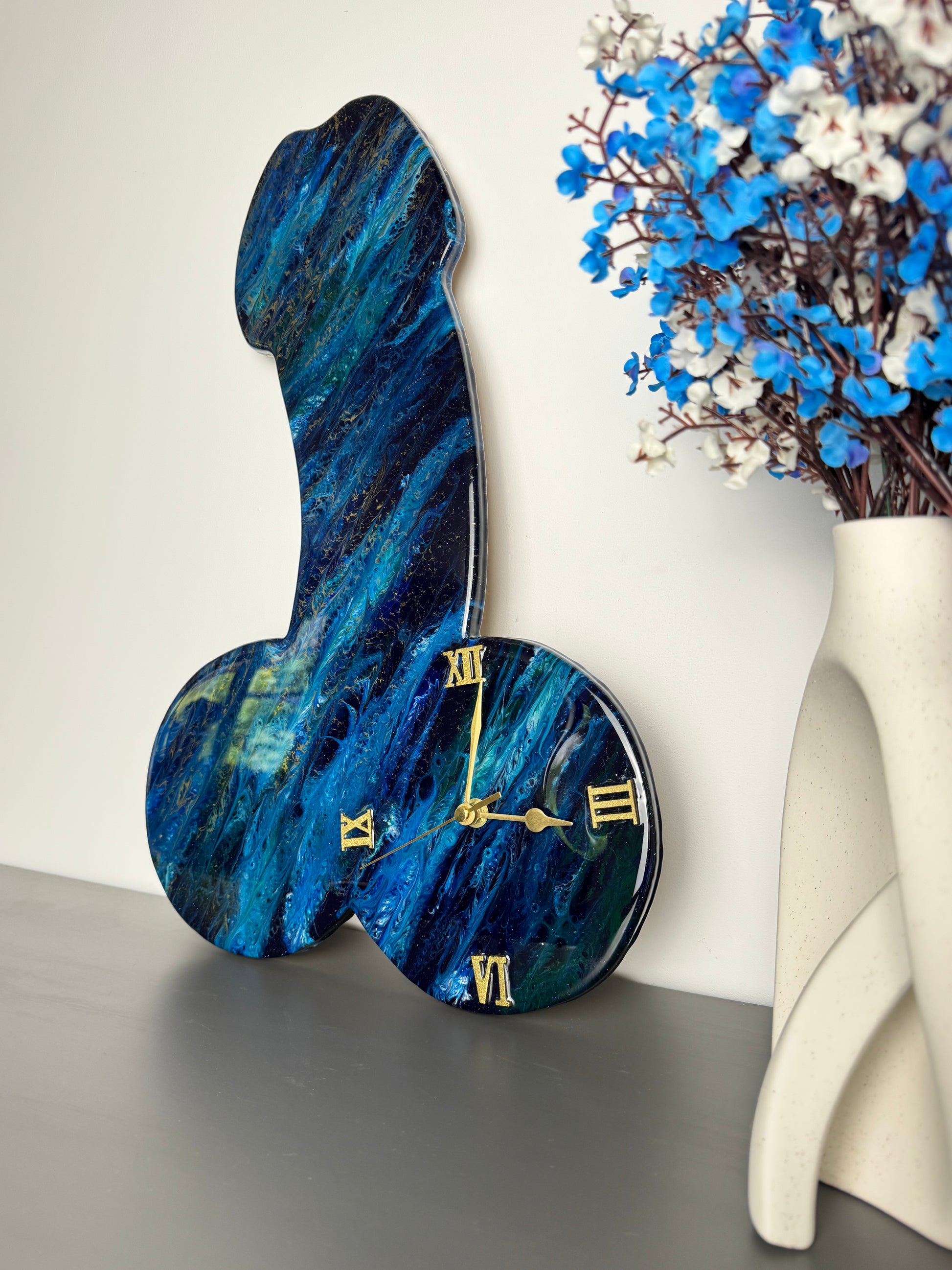 Handcrafted epoxy wall clock by Mbpoxy
