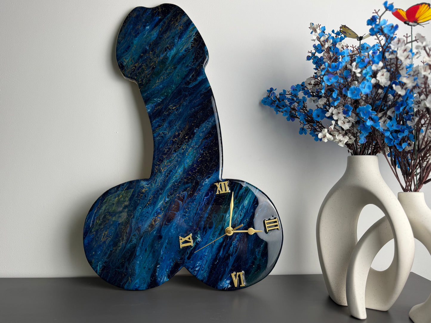 Handcrafted epoxy wall clock by Mbpoxy