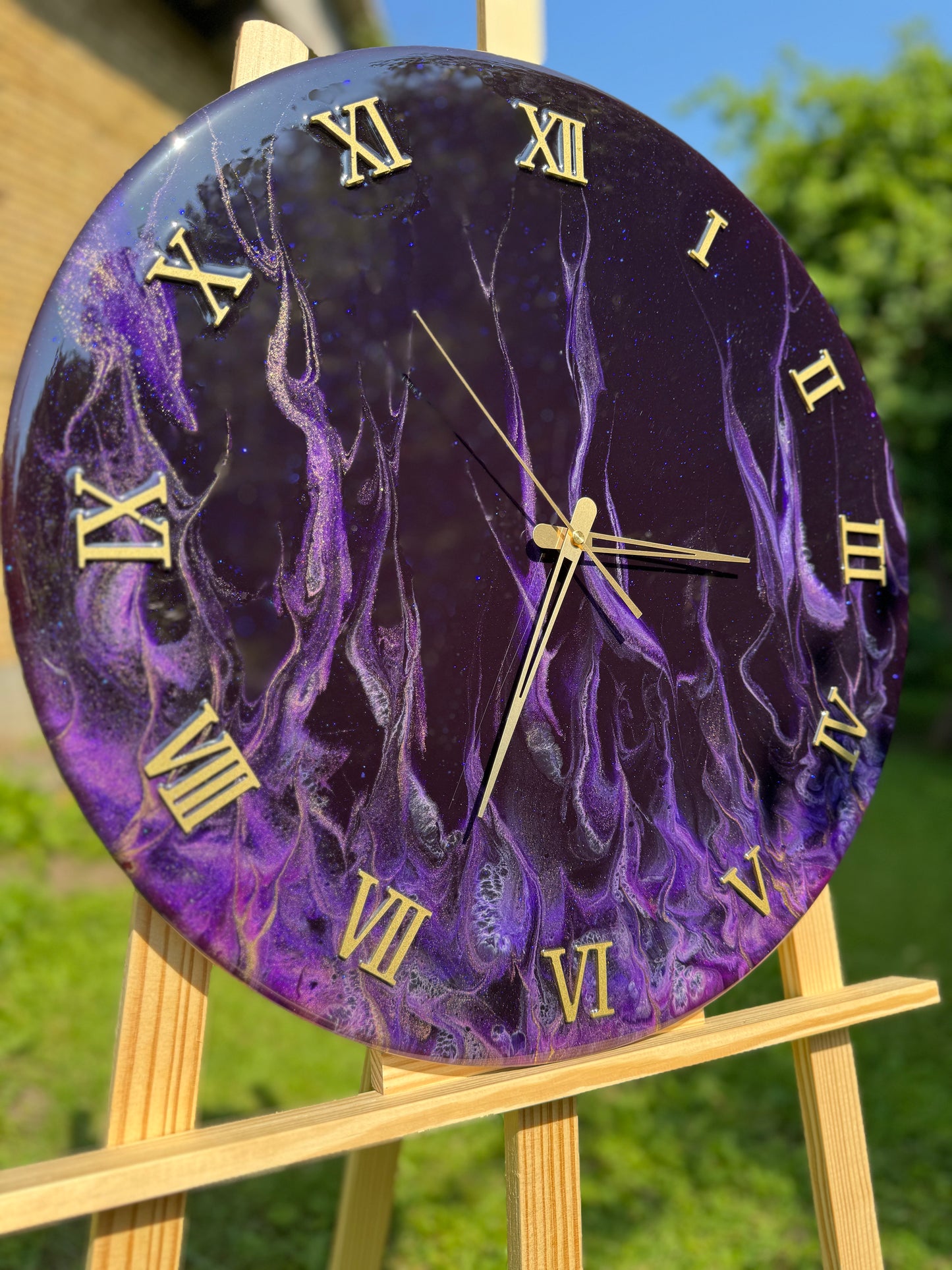 Handcrafted epoxy wall clock by MBpoxy