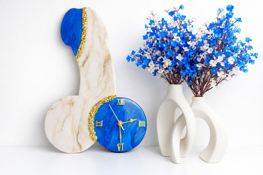 Handcrafted resin wall clock by MBpoxy