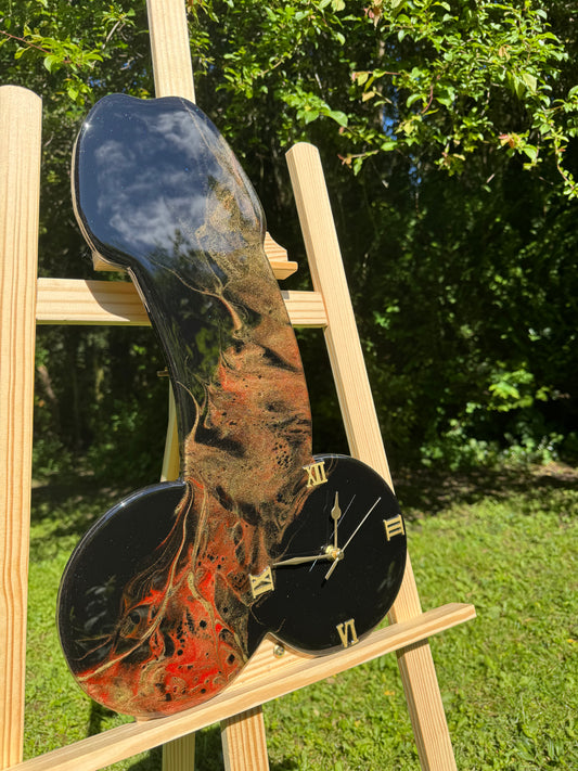 Handcrafted epoxy resin clock by MBpoxy